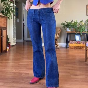 Vintage denim bell bottom jeans
